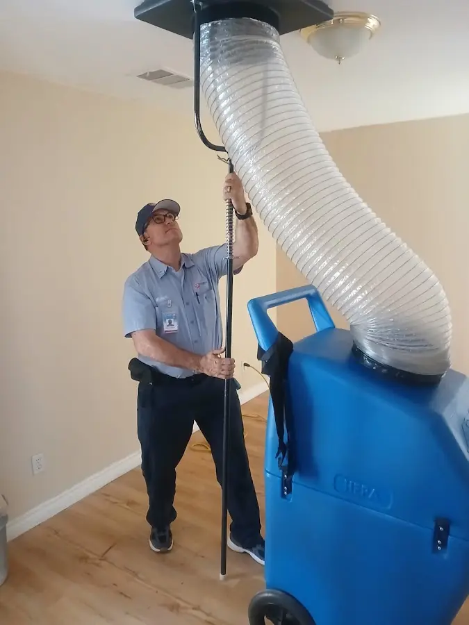 Mini Split Installation technician using HEPA equipment in Oregon